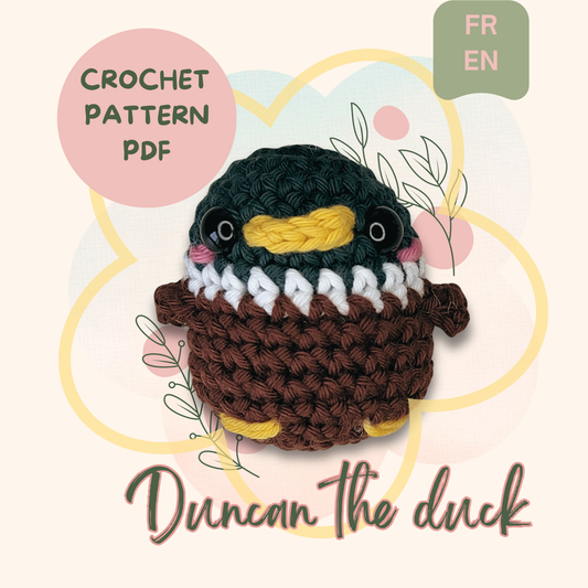 Duncan le canard — Patron crochet amigurumi PDF (FR + EN)