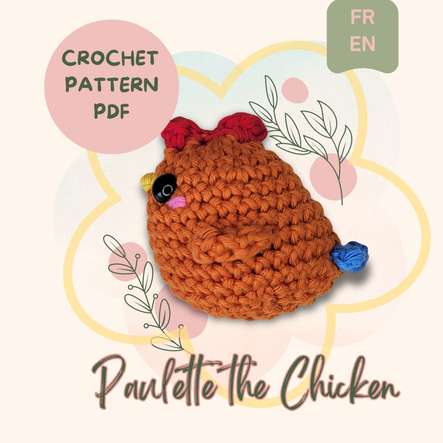 Paulette la Poule — Patron crochet amigurumi PDF (FR + EN)