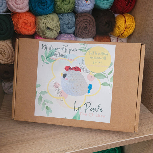 Kit de crochet pour débutant - La poule blanche